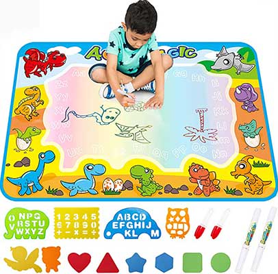 FREE TO FLY Large Aqua Drawing Mat