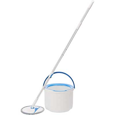 AmazonBasics Spin Mop with Built-in Ringer and Standard Water Bucket