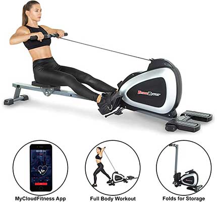 Fitness Reality Bluetooth Magnetic Rower Machine