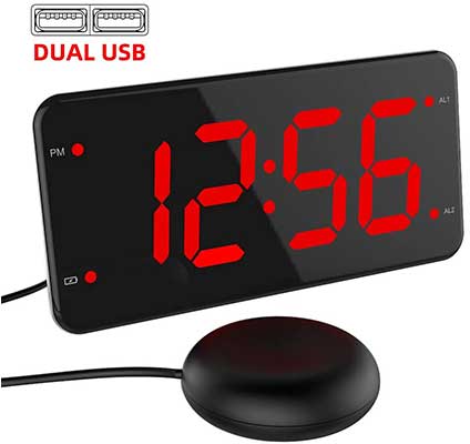 Extra Loud Alarm Clock with Bed Shaker