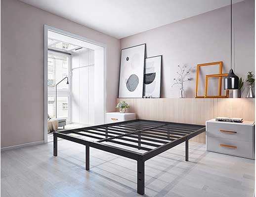 Homdock 14-Inch Metal Platform Bed Frame