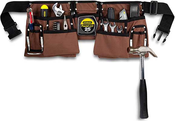 11 Pocket Heavy Duty Construction Tool Belt