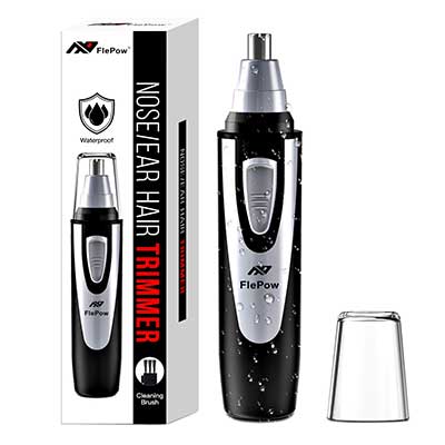 FlePow IPX7 Ear and Nose Hair Trimmer Clipper 