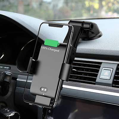 Wireless Car Charger Automatic Clamping MANKIW 10W Qi Fast Charging