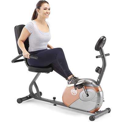 Marcy Recumbent Exercise Bikes with Resistance ME-709