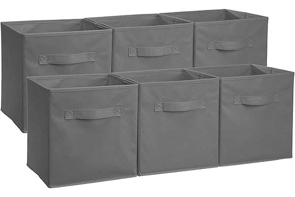 AmazonBasics Collapsible Fabric Storage Cubes Organizer