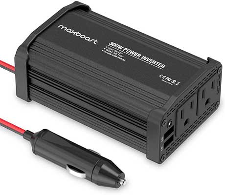 Maxboost 300W Power Inverter Dual 110V AC Outlet