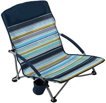 Pacific Pass Low Profile Beach Chair with carrying Bag