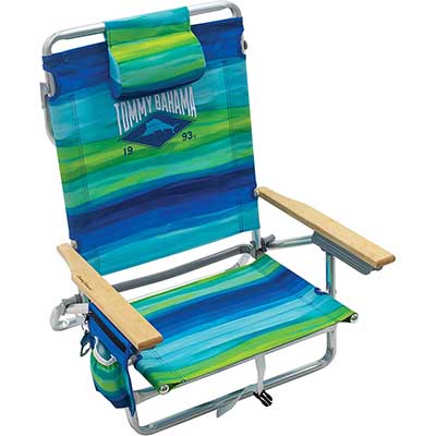 Tommy Bahama Classic Lay Flat Folding Backpack Beach Chair