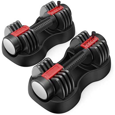 25lbs Fast Adjustable Dumbbell with Weight Plate