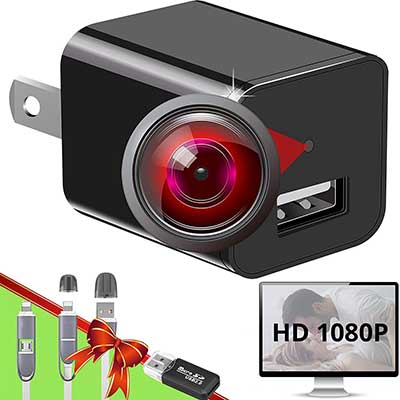 ALPHA TECH Store USB Charger Mini Spy Camera, 1080P