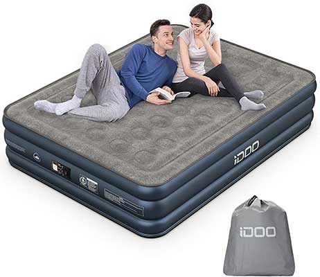 IDOO Air Mattress, Inflatable Airbed with Built-in Pump