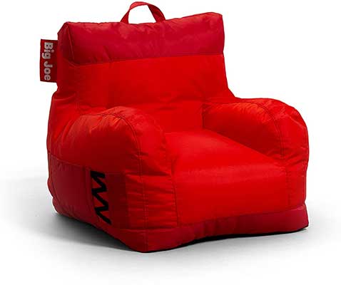 Big Joe Dorm Bean Bag Chair, Two-Tone Red