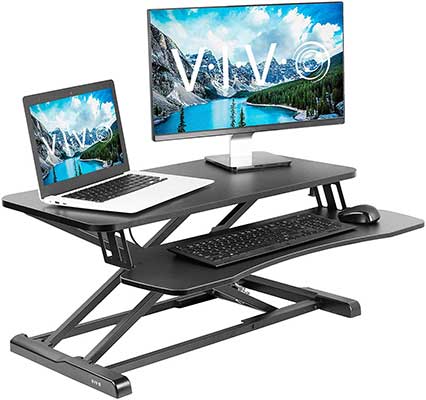 VIVO Stand Up Height Adjustable Desk Riser