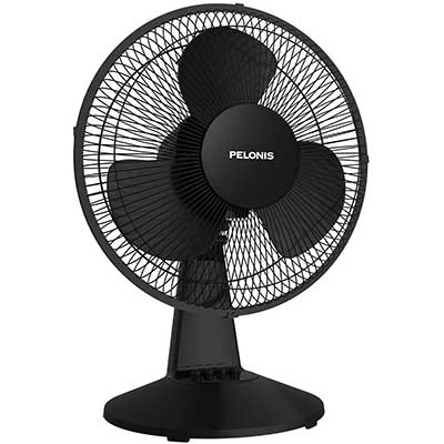 PELONIS Box Fan, 2020 New Model Black Table Fan