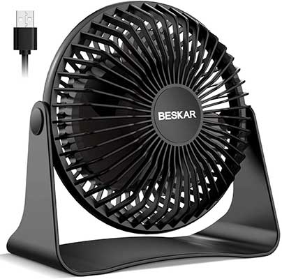 BESKAR USB Small Desk Fan