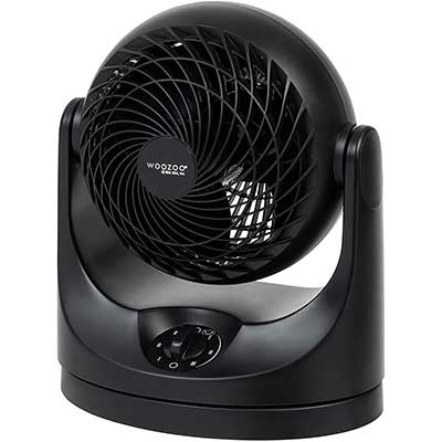 IRIS USA Whisper Quiet WOOZOO Small -Oscillating -Personal Air Fan