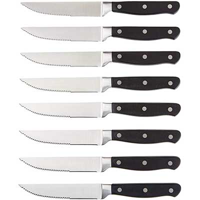 Amazon Basics 8Piece Kitchen Steak Knife Set