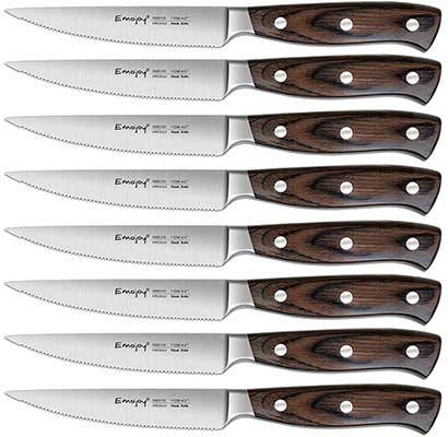 Steak Knife Set with Wooden Handle
