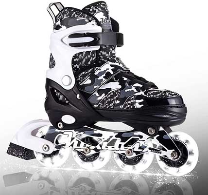 Kuxuan Skates Adjustable Inline Skate for Kids and Youth